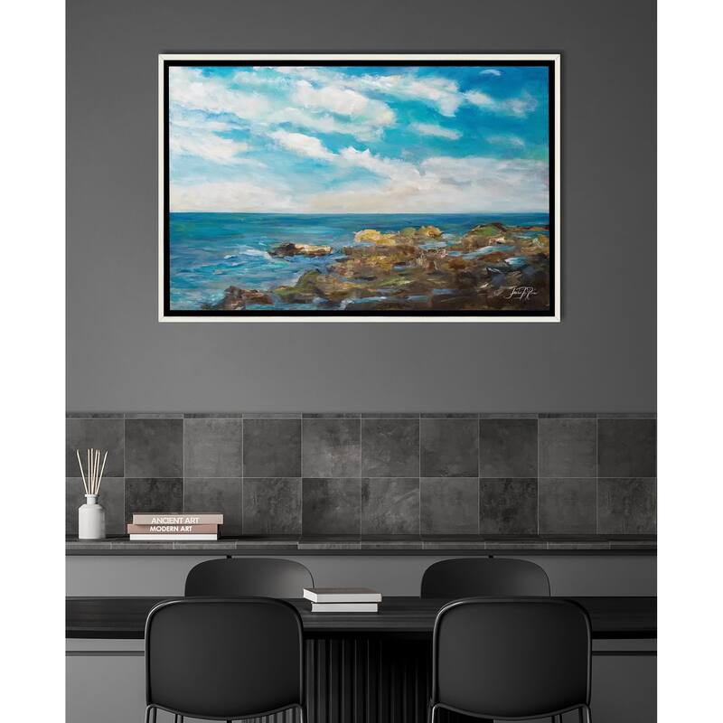 "Into the Horizon I" by Julie Derice Framed