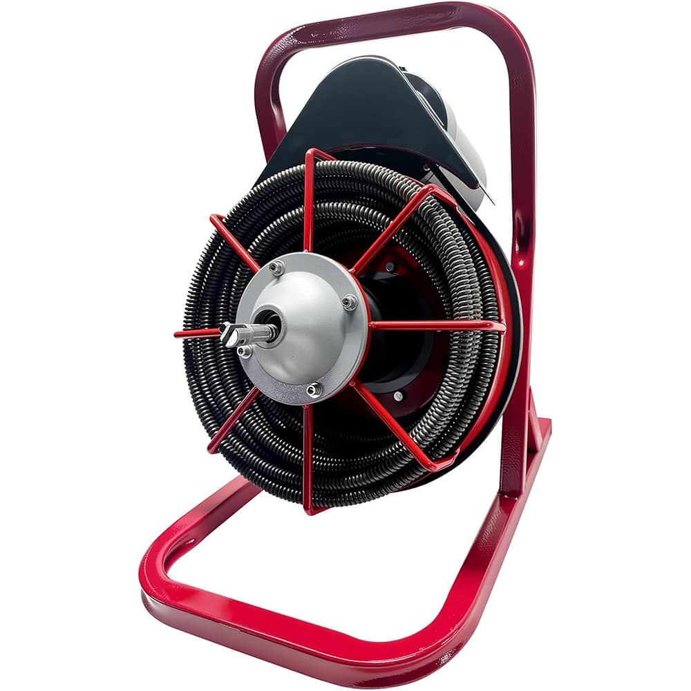 75FT x 1/2in Drain Cleaner Machine, 400W Electric Drain Snake with 6 Cutters & Foot Switch for 1" to 4" Pipes