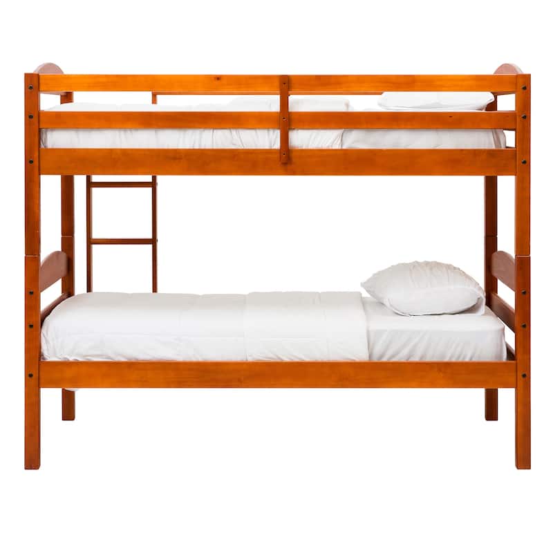 Walker Edison Solid Wood Convertible Twin-over-Twin Bunk Bed