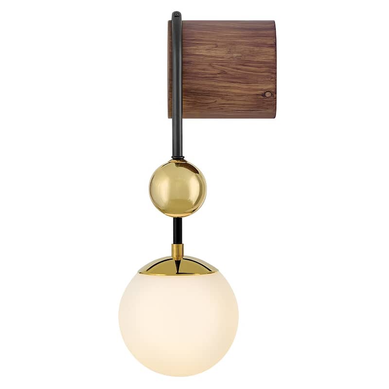 Lark 83570 Auggie 1 Light 18" Tall Wall Sconce with Etched Opal Glass
