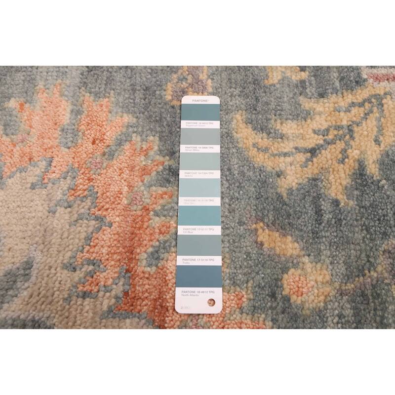 ECARPETGALLERY Hand-knotted Modern Oushak Dark Teal Wool Rug - 8'0 x 9'11