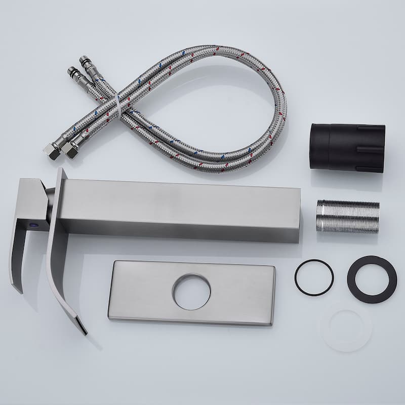 11" Tall Brushed Nickel Single-Handle Single-Hole Basin Faucet