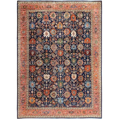Serapi One-of-a-Kind Hand-Knotted Area Rug - Blue - 10' 0" x 13' 10"