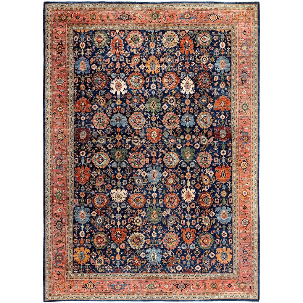 Serapi One-of-a-Kind Hand-Knotted Area Rug - Blue - 10' 0" x 13' 10"