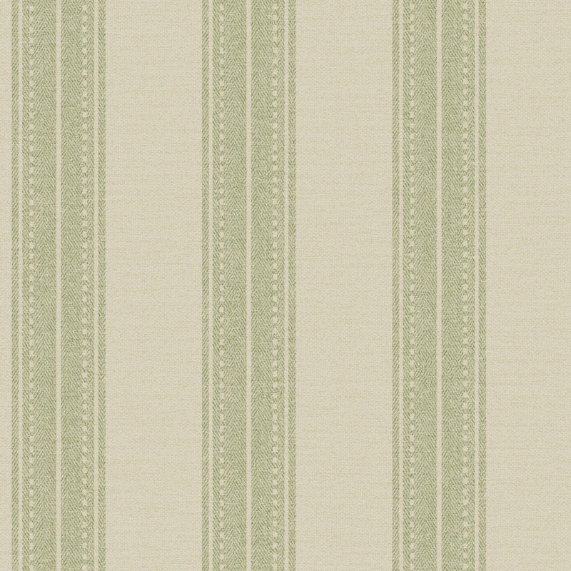 Linen Stripe Non-pasted Wallpaper – 396 in x 20.8 in - Green