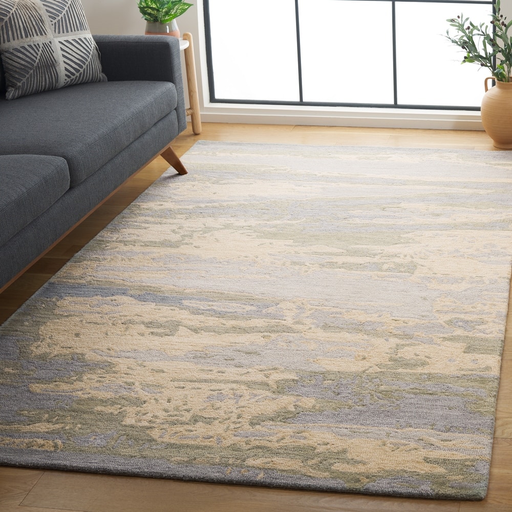 SAFAVIEH Handmade Metro Vakina Modern Abstract Wool Rug