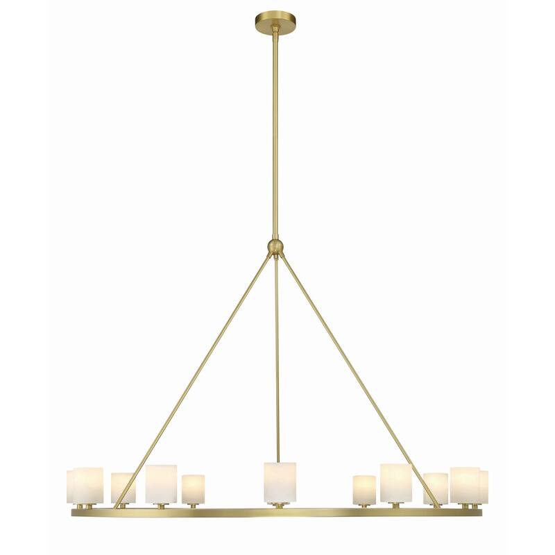 Crystorama Lighting Group ARA-10266-ST Aragon 12 Light 47" Wide LED