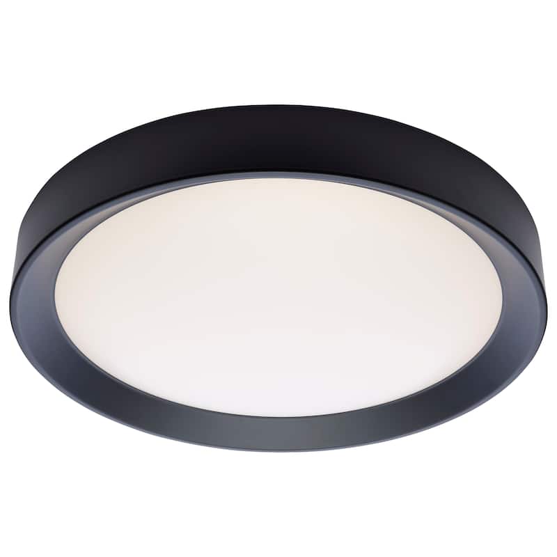 Selene 17 Inch LED Flush Mount CCT Selectable Black Finish