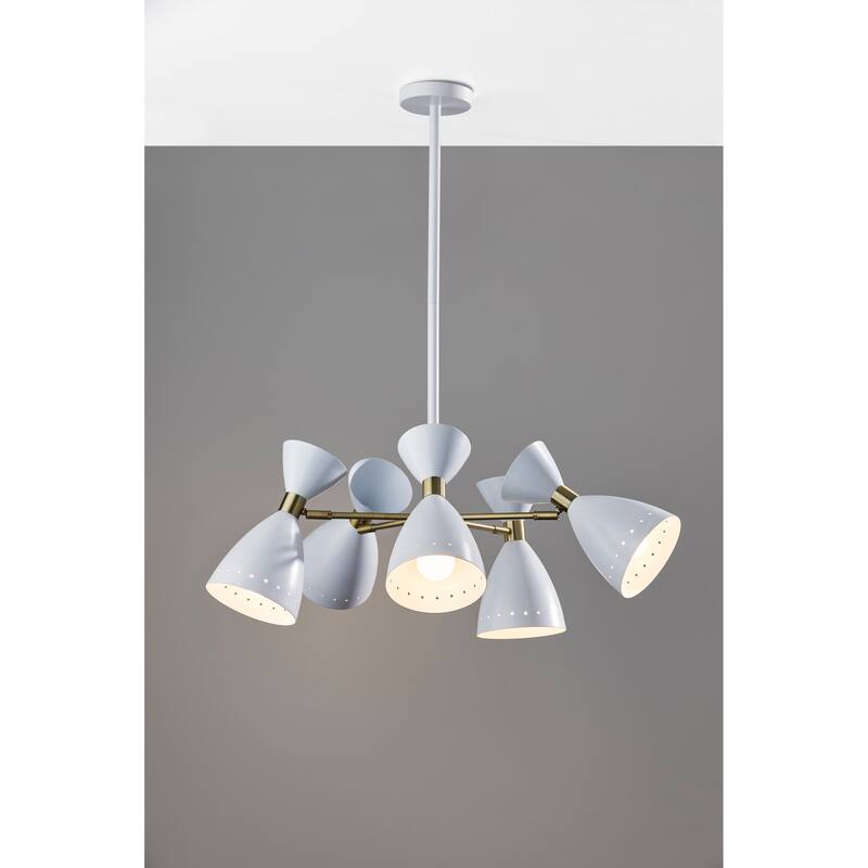Adesso Antique Brass Oscar 5-Head Chandelier