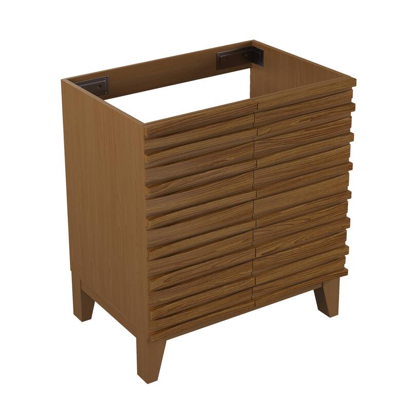 Cascade 30" Freestanding Bathroom Vanity Cabinet Without Top In Brown Oak - 30