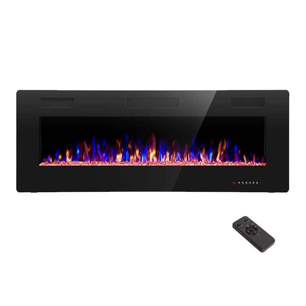 slide 2 of 24, 50"-60" Recessed and Wall Mounted Electric Fireplace,750-1500W 50 IN