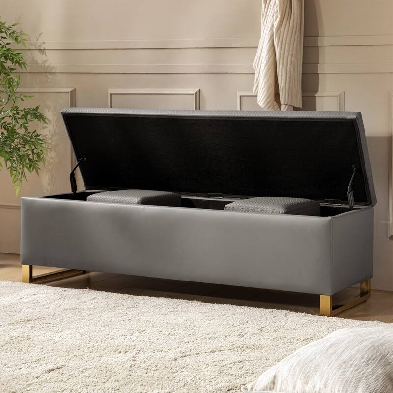 Rebeca Modern Storage Bench with Ottomans by HULALA HOME