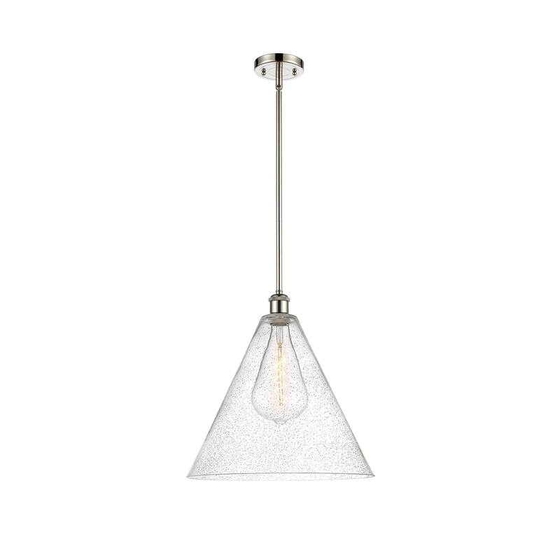 Innovations Lighting Berkshire 1 Light 16" Pendant - Polished Nickel/Seedy