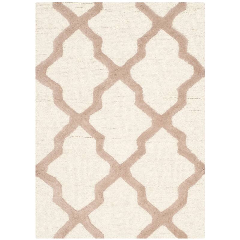 SAFAVIEH Handmade Cambridge Eirny Moroccan Trellis Wool Rug - 2' x 3' - Ivory/Beige