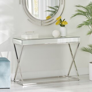 Murley Modern Glam Console Table with Mirror Tabletop by Christopher Knight Home