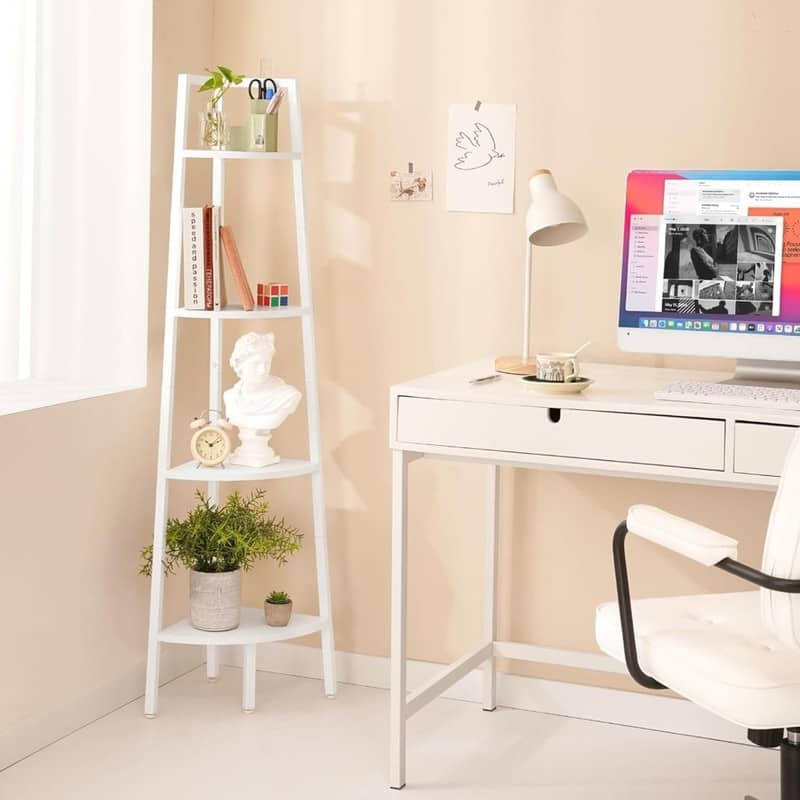 4-Tier Corner Bookshelf
