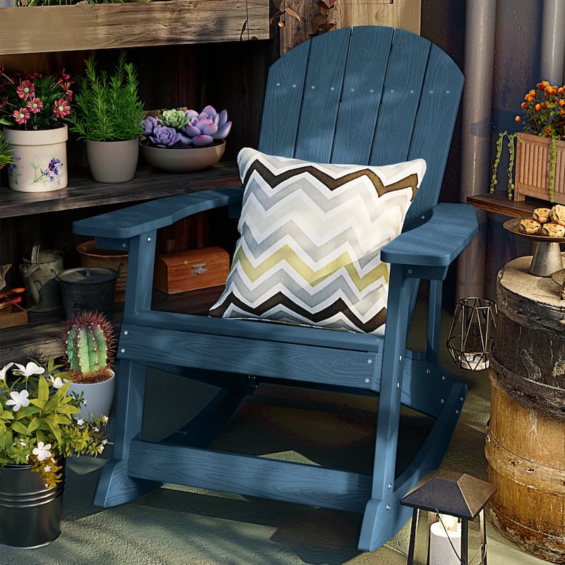 WINSOON HIPS All Weather Outdoor Indoor Oversized Rocking Chair,Adirondack Rocking Chair Set of 2