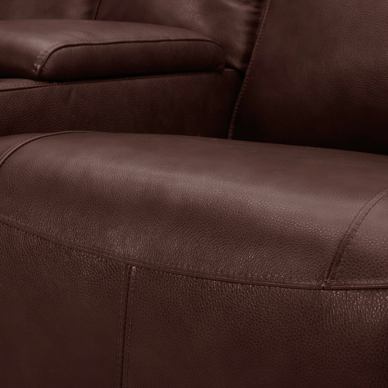 Liberty Furniture Avery Power Reclining Loveseat with Console Cognac Leather - Width 80'' x Depth 39 x Height 41''