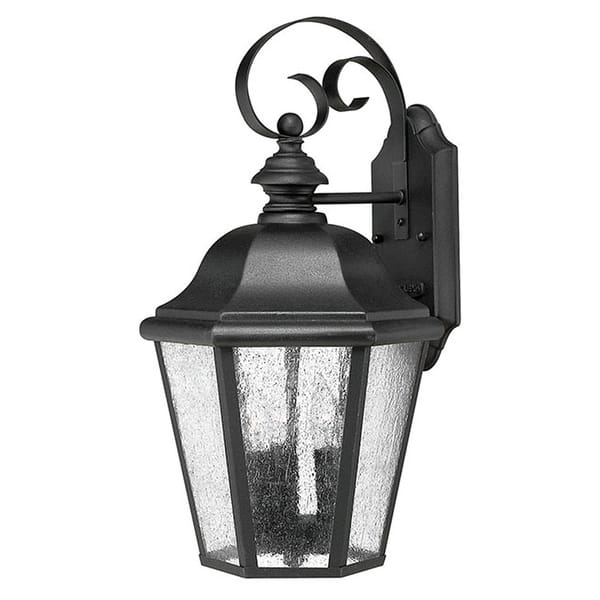 slide 1 of 1, Hinkley Lighting 17.5" Height 3 Light Lantern Outdoor Wall Sconce from Black