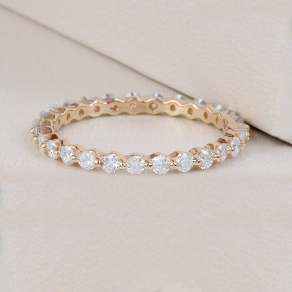 3/4ct TDW Diamond Eternity Wedding Band in 14K Gold for Women