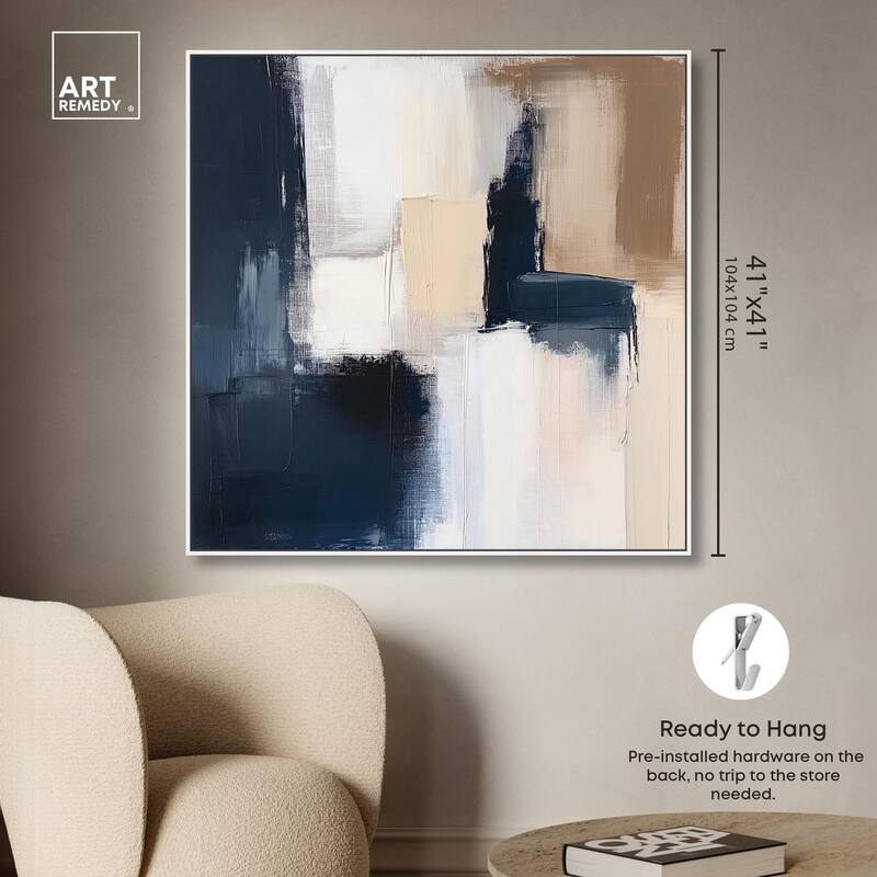 Blue Mood Depth I Canvas by Art Remedy