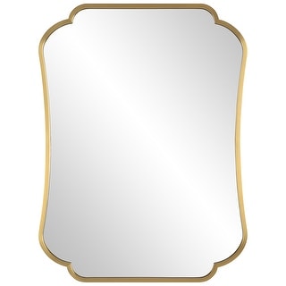 Uttermost Athena Brushed Brass Mirror - 24"W x 32"H x 1"D
