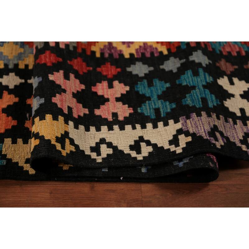 Ll-Over Trellis Kilim Oriental Large Rug Handmade Wool Carpet - 10'1"x 16'0"
