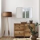 preview thumbnail 10 of 16, Design House Isla Modern Metal Framed Rectangle Wall Mounted Accent Mirror Silver - Single