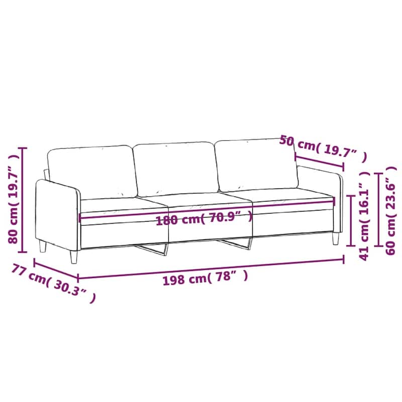 vidaXL Sofa Chair Living Room Accent Upholstered Chair with Armrest Velvet