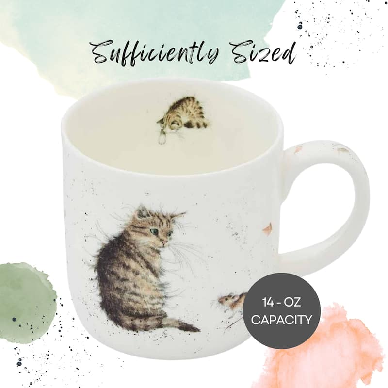 Royal Worcester Wrendale Design Mug Cats or Mouse Design