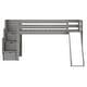 preview thumbnail 11 of 10, JACKPOT Contemporary Low Loft Twin Bed with Stairway, Slide and Tent
