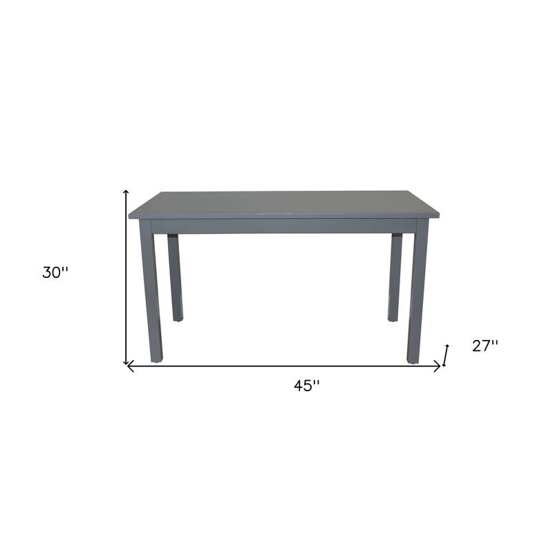 HomeRoots 48" Gray Solid Wood Dining Table - 48.00 in. x 30.00 in. x 27.00 in.