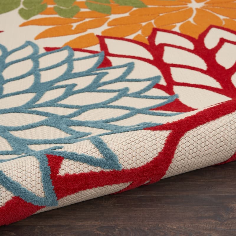 HomeRoots Contemporary Round Outdoor Rug - 10' Round