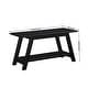 preview thumbnail 15 of 13, Roundhill Furniture Elyz Solid Wood Bench with Shelf, White