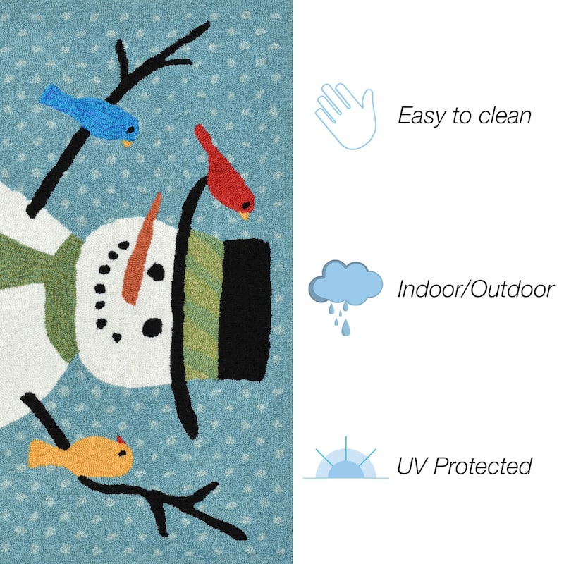 Liora Manne Frontporch Snowman And Friends Indoor/Outdoor Mat