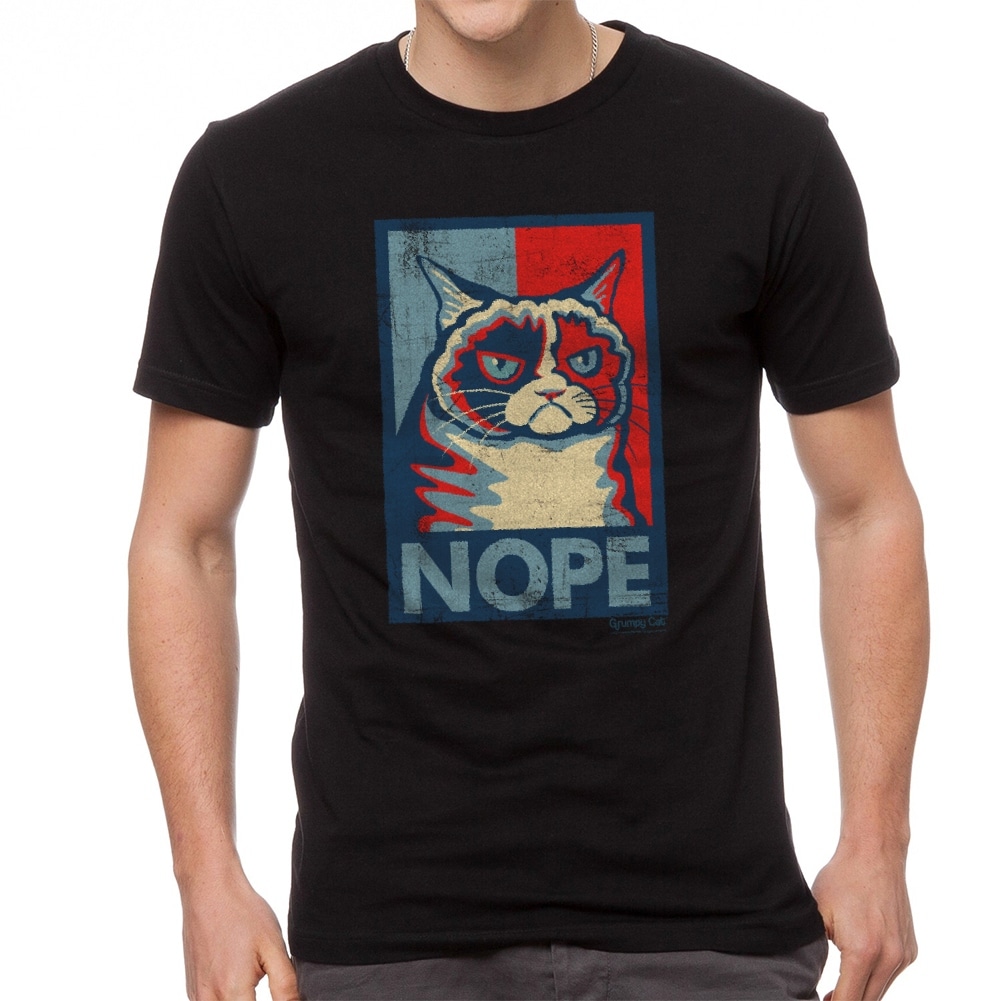 Grumpy Cat Nope Men S Black Funny T Shirt Overstock 17064491