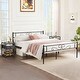 preview thumbnail 8 of 17, 3-pieces Platform Bed Frame and Glass Top Nightstands Set of 2