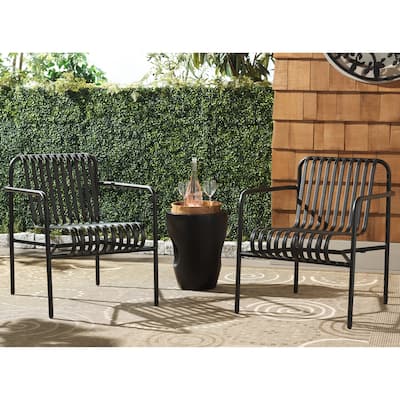 SAFAVIEH Outdoor Patio Furniture Core Armchair (Set of 2), Fully Assembled - 26"W x 28"D x 32"H