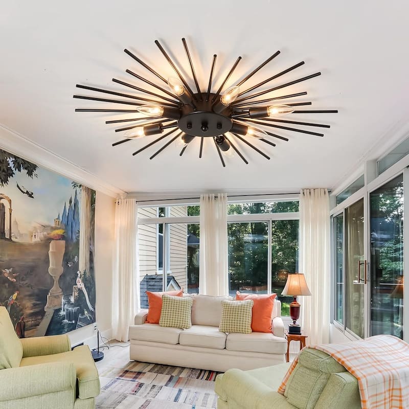 8 light ceiling light black kitchen light metal hallway light