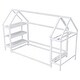 preview thumbnail 34 of 39, Kids bedroom set Twin size wood house bed with storage shelf and hanger