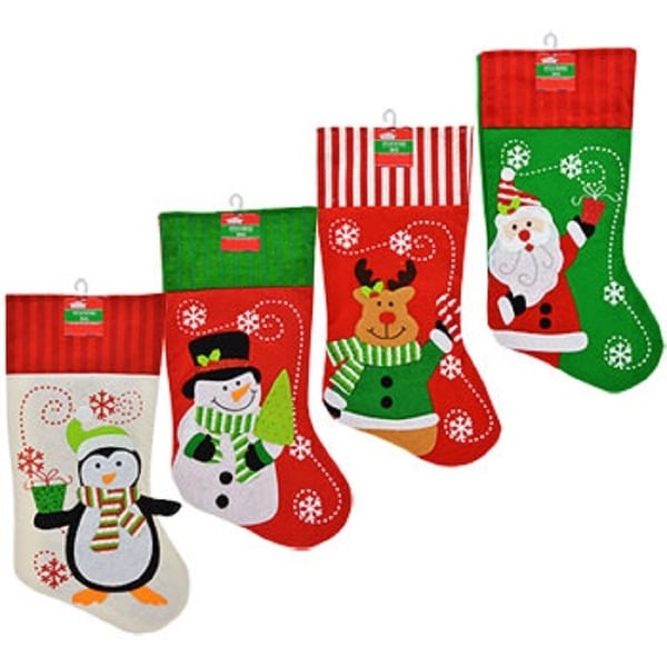 Christmas House Polyester Christmas Character Stockings with Striped Cuffs, 18 Inch. Opens flyout.