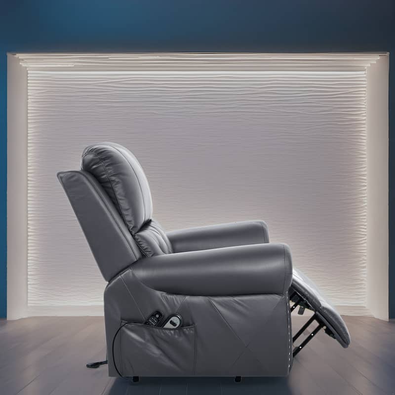 Luxury Air Leather Power Lift Recliner Chair with Heat & Massage – Perfect for Elderly Assistance