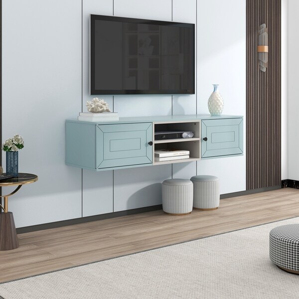 Mounted tv with stand underneath discount