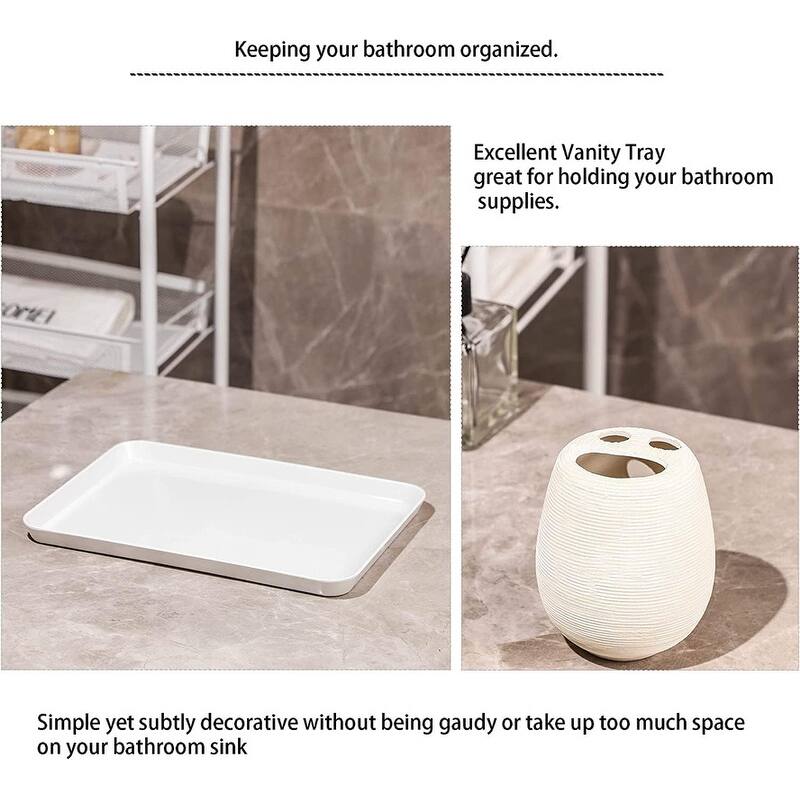 Ceramic Beige Bathroom Accessory Set