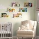 preview thumbnail 3 of 7, Wallniture Sedona Ledge Shelf Metal Bookshelf White Floating Shelves Kids Room Storage (Set of 3)