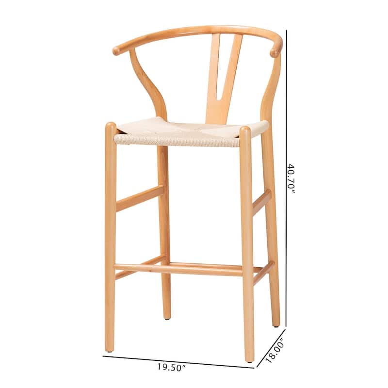 Paxton Modern & Contemporary 2-Piece Wood Bar Stool Set