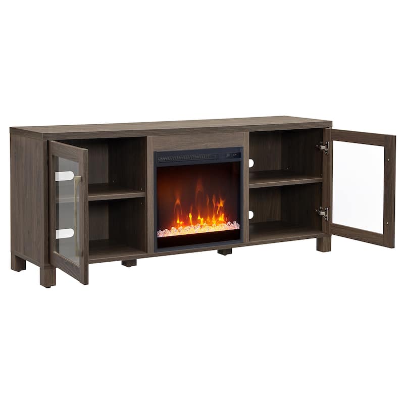 Quincy TV Stand with Fireplace Insert