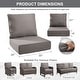 preview thumbnail 24 of 121, Gymojoy 24"x22"x6" Patio Thick Cushions & Pillows Set - Deep Seat Indoor/Outdoor Water & Fade Resistant