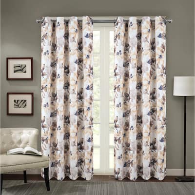 Eden Floral Room Darkening Window Curtain Panel