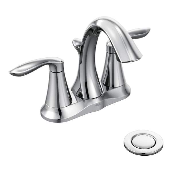 Shop Moen 6410 Eva 1 2 Gpm Centerset Bathroom Faucet Valve Included Overstock 16373469